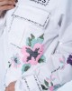 Ayios White Flower Oversized Τζάκετ
