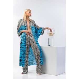 Bitter Cocoa Ocean Collection Dixty Παντελόνι Εκρού/Μαύρο