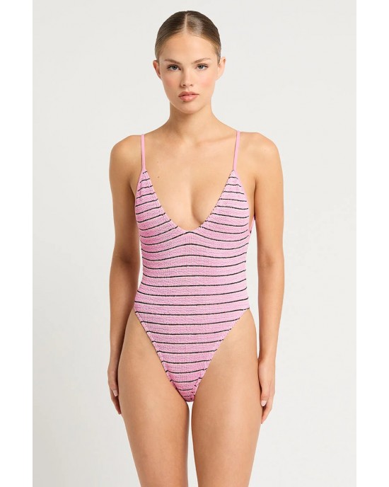 Bond-Eye Everly Pastel Pink Stripe Ολόσωμο Μαγιό