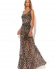 C-Throu Irina Animal Print Maxi Φόρεμα