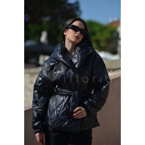 C-Throu Yakinthi Puffer Black Μπουφάν