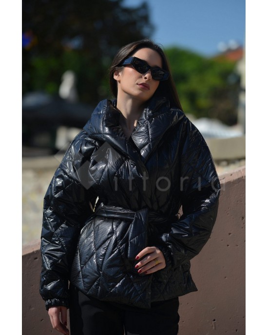 C-Throu Yakinthi Puffer Black Μπουφάν