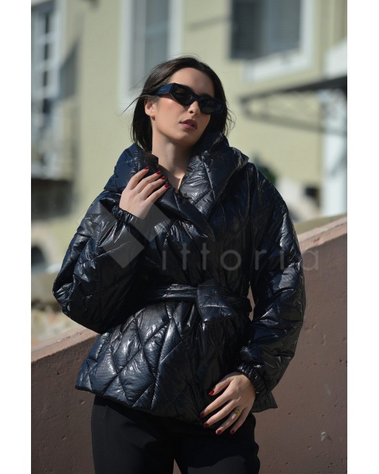 C-Throu Yakinthi Puffer Black Μπουφάν