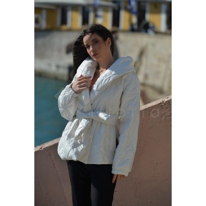 C-Throu Yakinthi Puffer Off White Μπουφάν
