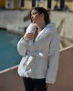 C-Throu Yakinthi Puffer Off White Μπουφάν