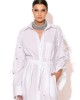 C-Throu Marie Feather Embellished Cotton Maxi Shirt Φόρεμα