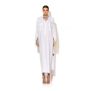 C-Throu Patricia Printed Cuff Cotton Shirt Φόρεμα