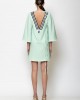 C-Throu C Logo Crepe Open Back Frosty Mint Mini Φόρεμα