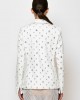C-Throu Premium White Sequin Embellished Ripped Denim Σακάκι