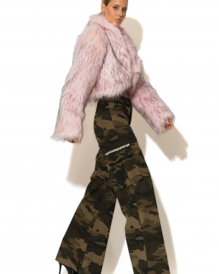 C-Throu Leaf Army Cargo Παντελόνι Με Πέτρες