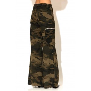 C-Throu Leaf Army Cargo Παντελόνι Με Πέτρες