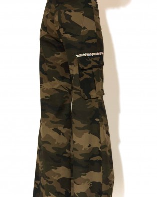 C-Throu Leaf Army Cargo Παντελόνι Με Πέτρες