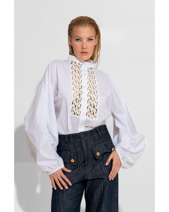 C-Throu Camomile Cotton White Πουκάμισο