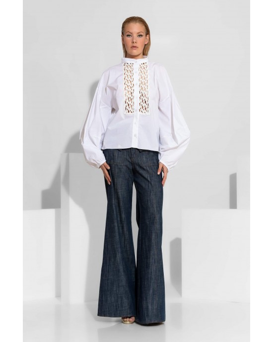 C-Throu Camomile Cotton White Πουκάμισο