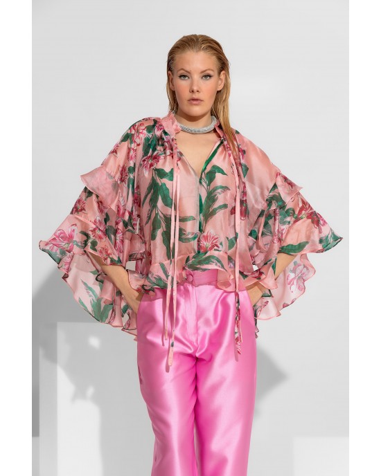 C-Throu Azalea Organza Pink Πουκάμισο/Μπλούζα