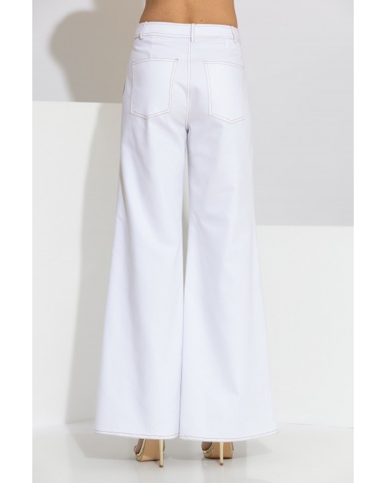 C-Throu Cornflower Denim White Set Crop Τζάκετ & Παντελόνι