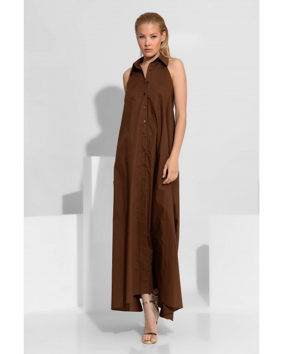 C-Throu Lotus Poplin Brown Φόρεμα