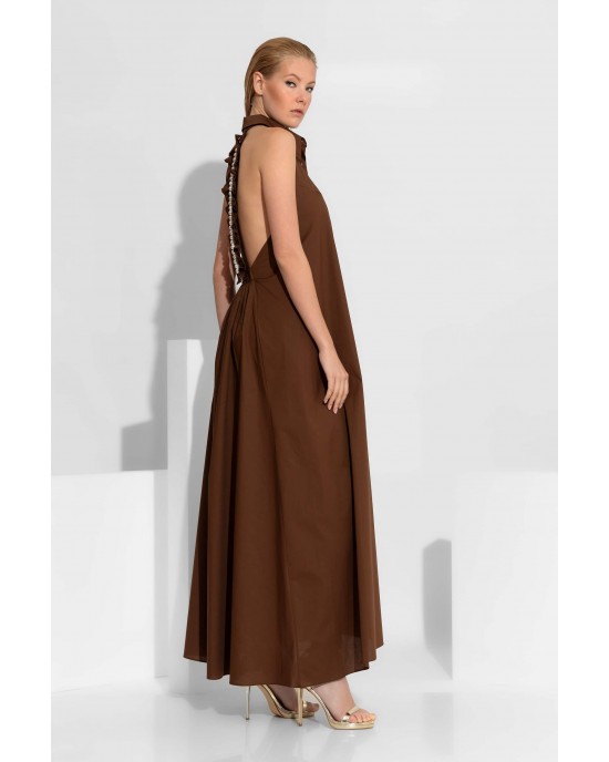 C-Throu Lotus Poplin Brown Φόρεμα