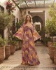 C-Throu Abstract Print Orange Maxi Φόρεμα