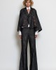 C-throu Denim Double-Breasted Cropped Τζάκετ & Wide-Leg Παντελόνι