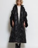 C-throu Long Puffer Oversized Quilted Black Μπουφάν