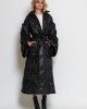 C-throu Long Puffer Oversized Quilted Black Μπουφάν