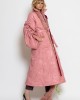 C-throu Long Puffer Oversized Quilted Dusty Pink Μπουφάν