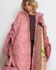 C-throu Long Puffer Oversized Quilted Dusty Pink Μπουφάν