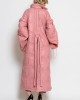 C-throu Long Puffer Oversized Quilted Dusty Pink Μπουφάν