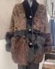 C.Manolo Faux Fur Leopard Print Παλτό