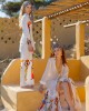 C.Manolo Print White Παντελόνι