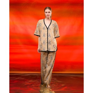 C.Manolo Beige/Black Πουκάμισο & Παντελόνι