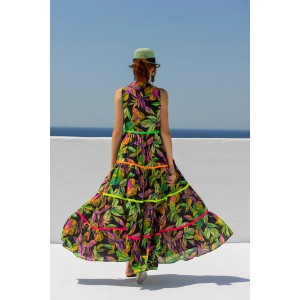 C.Manolo Floral Maxi Φόρεμα