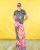 C.Manolo Pink Panther Tropical Green Print T-shirt Μπλούζα