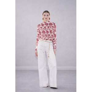 C.Manolo Cargo Denim White Παντελόνι