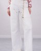 C.Manolo Cargo Denim White Παντελόνι