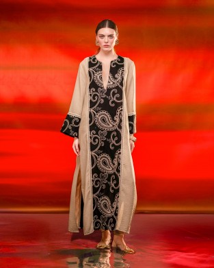 C.Manolo Καφτάνι/Φόρεμα Black/Beige