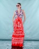 C.Manolo Graphic Print Maxi Φόρεμα