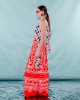 C.Manolo Graphic Print Maxi Φόρεμα
