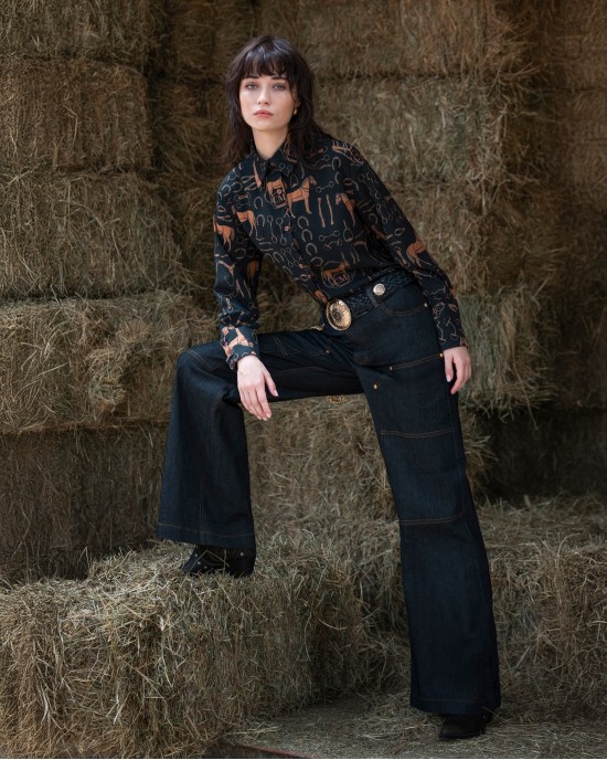 C.Manolo Horses Print Πουκάμισο