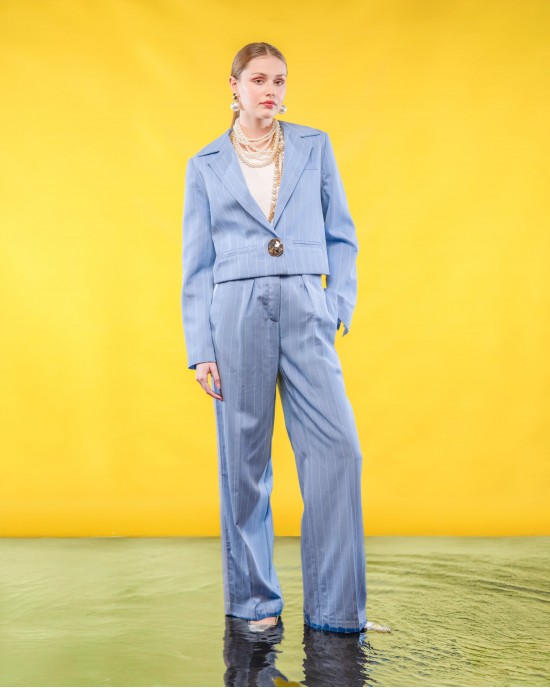 C.Manolo Cropped Σακάκι & Wide-leg Παντελόνι