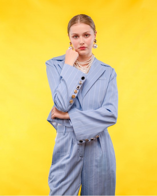 C.Manolo Cropped Σακάκι & Wide-leg Παντελόνι