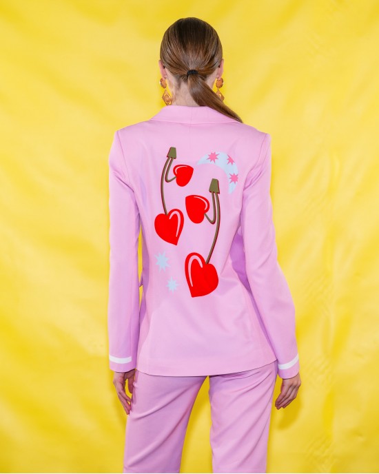 C.Manolo Hearts Pink Σακάκι