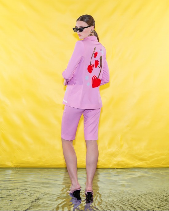 C.Manolo Hearts Pink Σακάκι