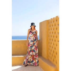 C.Manolo Toucans Print Maxi Φόρεμα