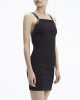 Calvin Klein Logo Strap Bodycon Denim Φόρεμα Μαύρο