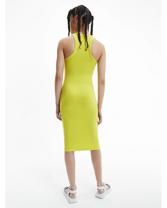 Calvin Klein Αμάνικο Φόρεμα Με Slim Γραμμή Lemon Lime