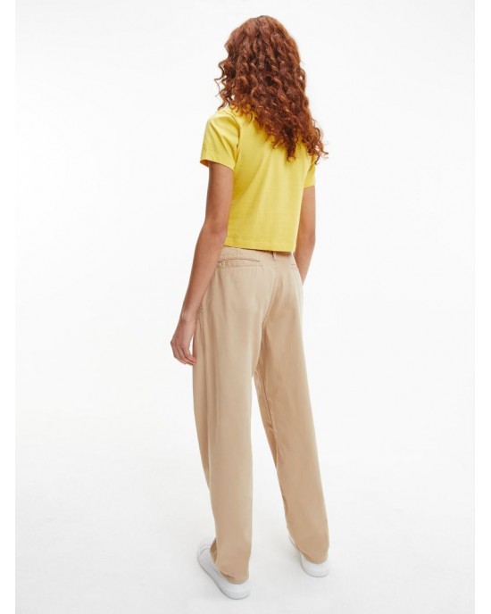 Calvin Klein T-Shirt Με Μονόγραμμα Κίτρινο