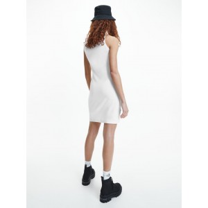 Calvin Klein Αμάνικο Φόρεμα Με Μονόγραμμα Λευκό
