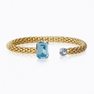 Caroline Svedbom Daria Gold/Aquamarine/Light Sapphire Βραχιόλι